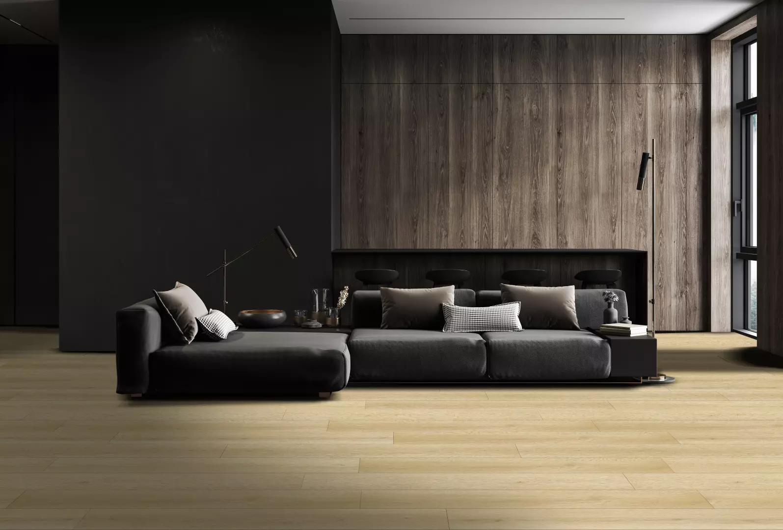9 1/3" X 72 1/4" North Forest Collection Waterproof Sand River AC4 Commercial Grade Laminate Floating material