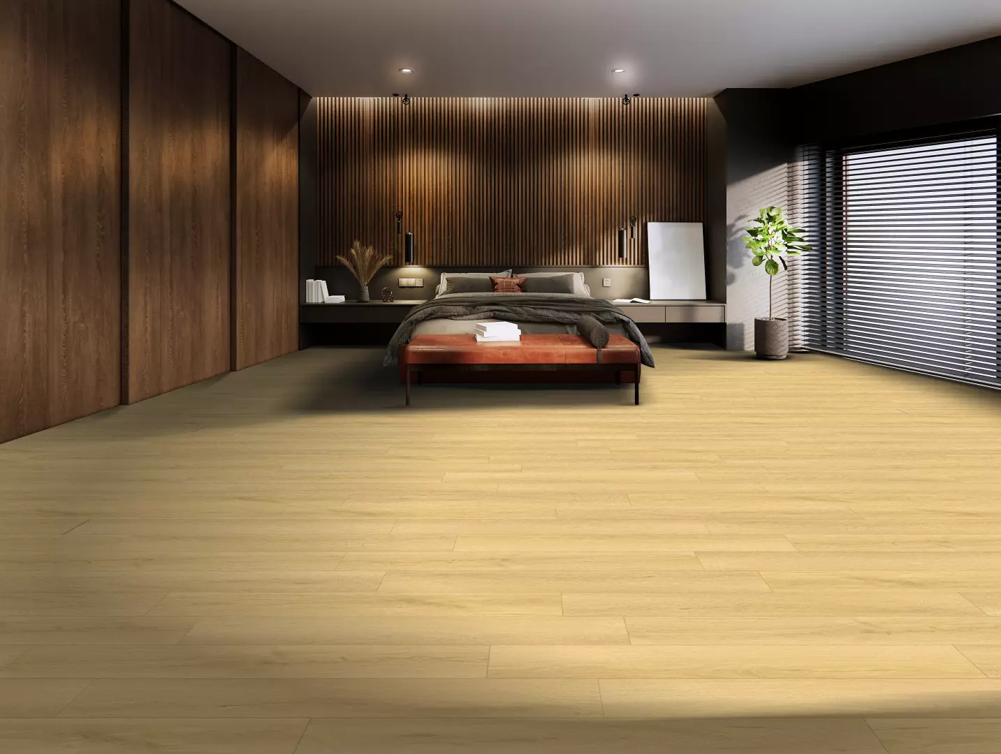 9 1/4" X 60" Bear Woods Collection Waterproof Astoria Gold AC5 Commercial Grade Laminate Floating material
