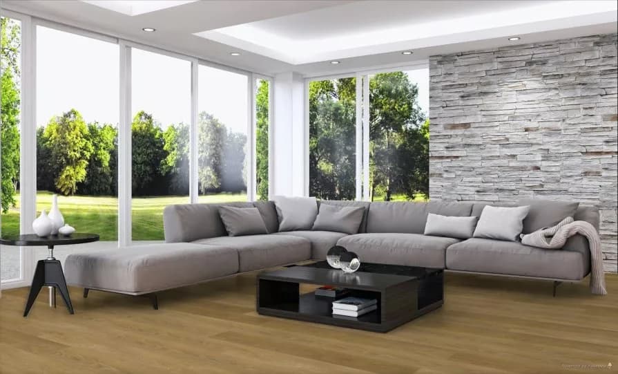 9" X 5ft Great California Oak Collection Waterproof Natural Oak Extra Wide Extra Long Pure SPC? with V-Groove 8mm boards SPC Floating material