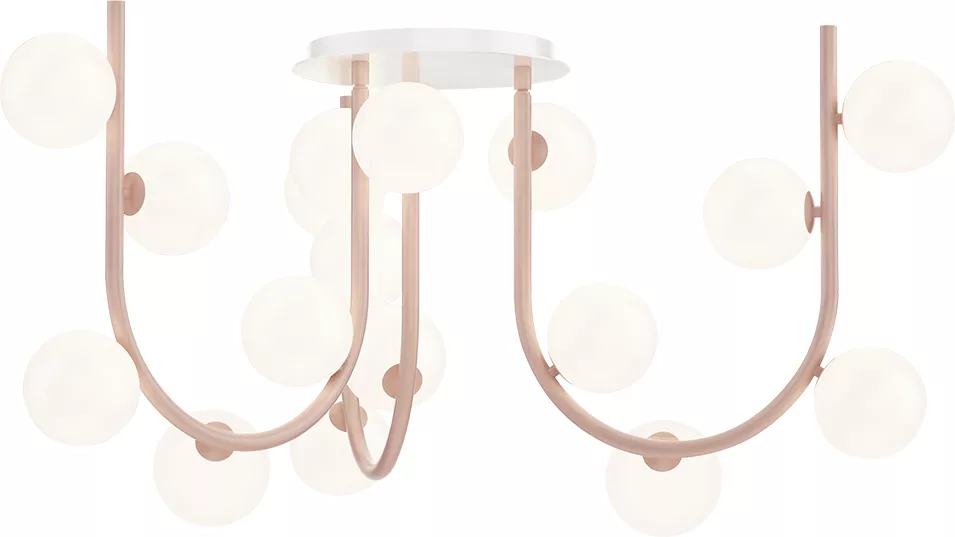 18-Light MTO Fixed Pendant - Palazzo Pink material