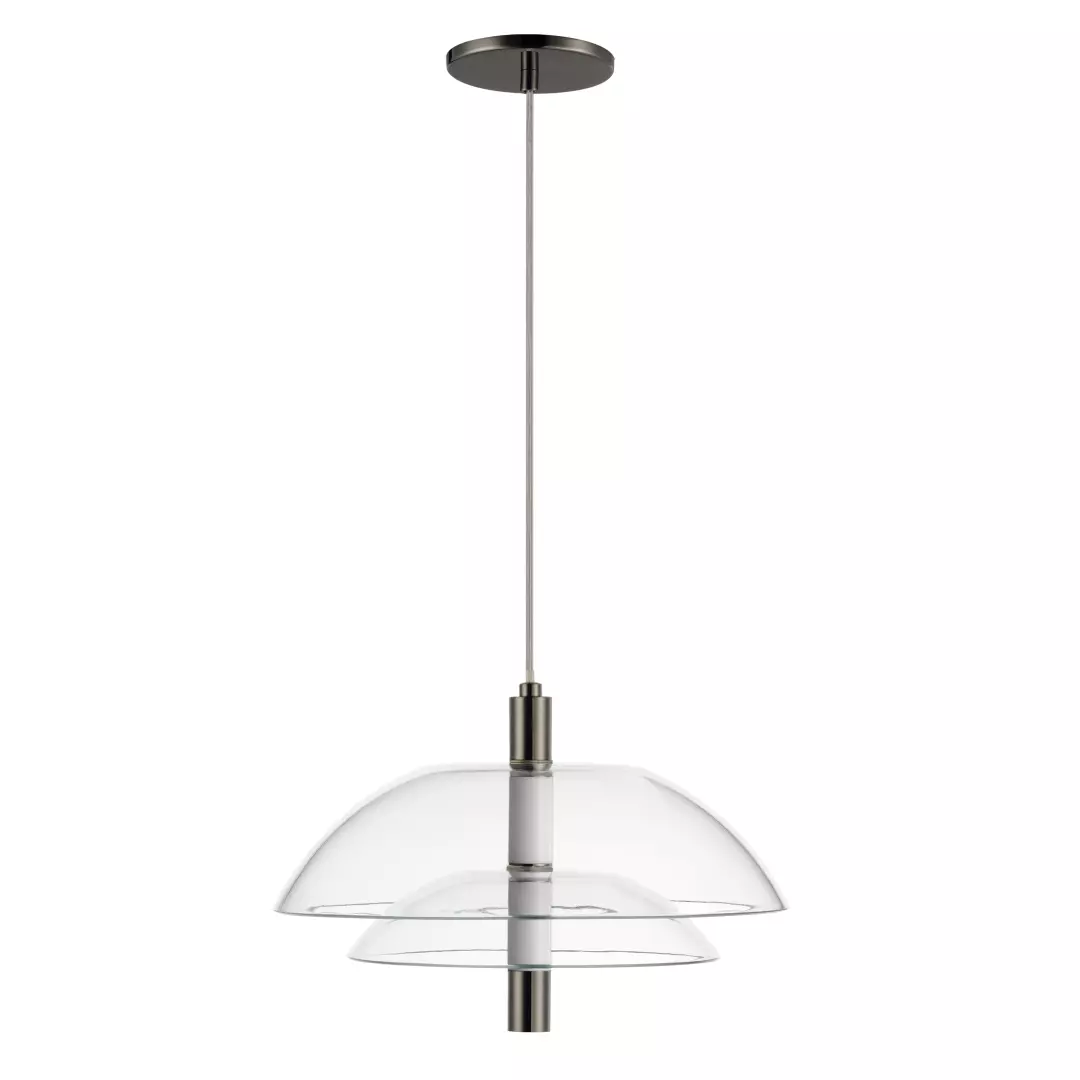 Arya Single Pendant - Clear Black Nickel material