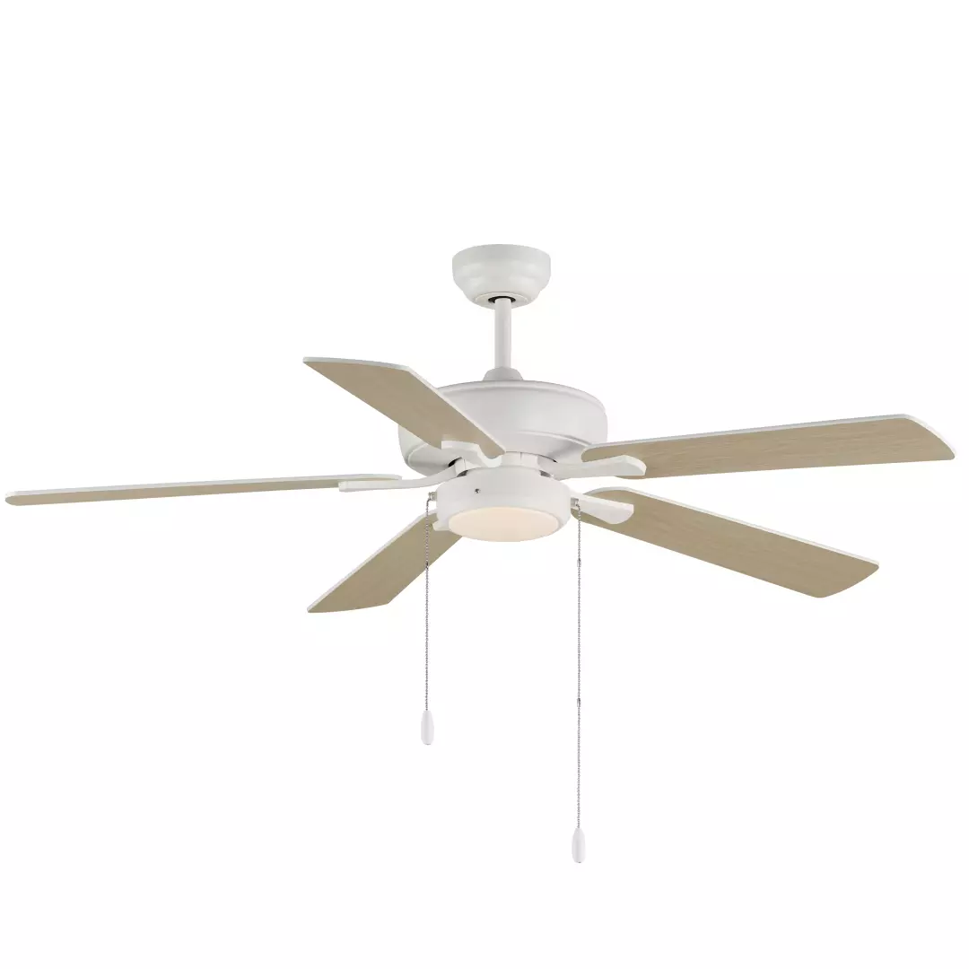 52" Super-Max Fan w/ LED Light Kit - White material
