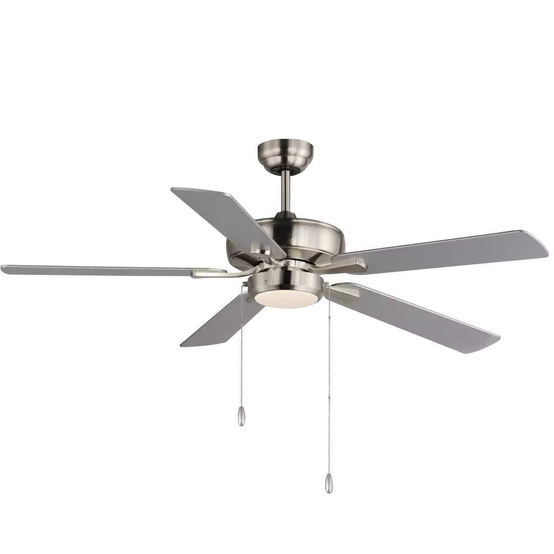 52" Super-Max Fan w/ LED Light Kit - Nickel material